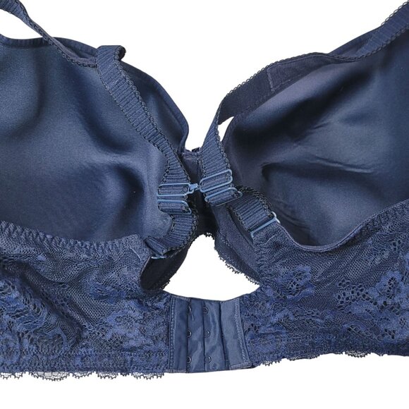 Panache Sculptresse Underwire Sasha Bra Blue 40FF Plunge Seamless Light Pad 9506 - Picture 6 of 11